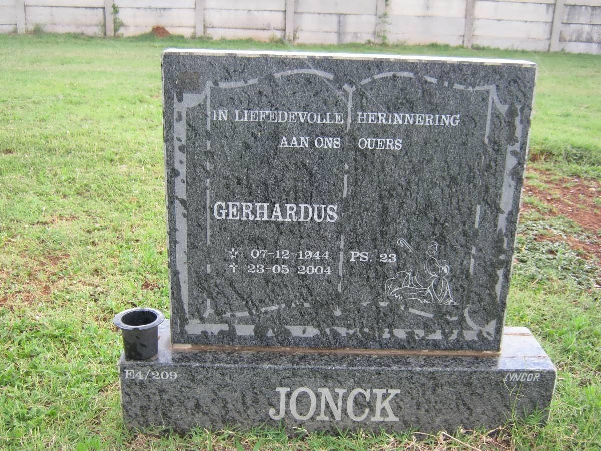 JONCK Gerhardus 1944-2004