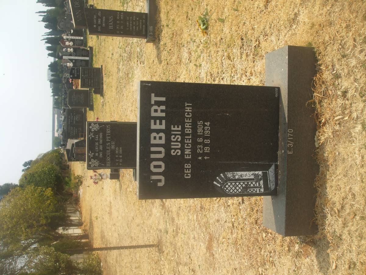 JOUBERT Susanna Helena Catharina nee ENGELBRECHT 1905-1994