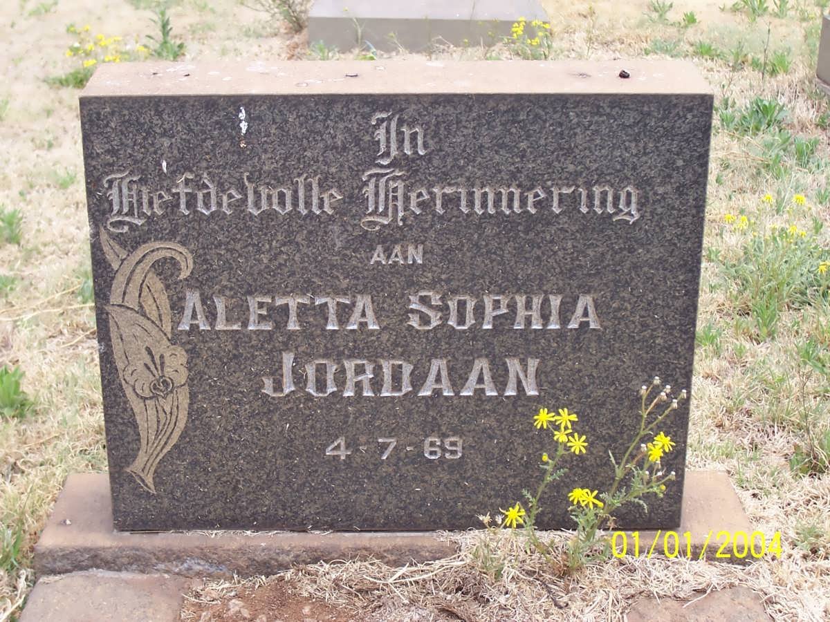 JORDAAN Aletta Sophia -1969