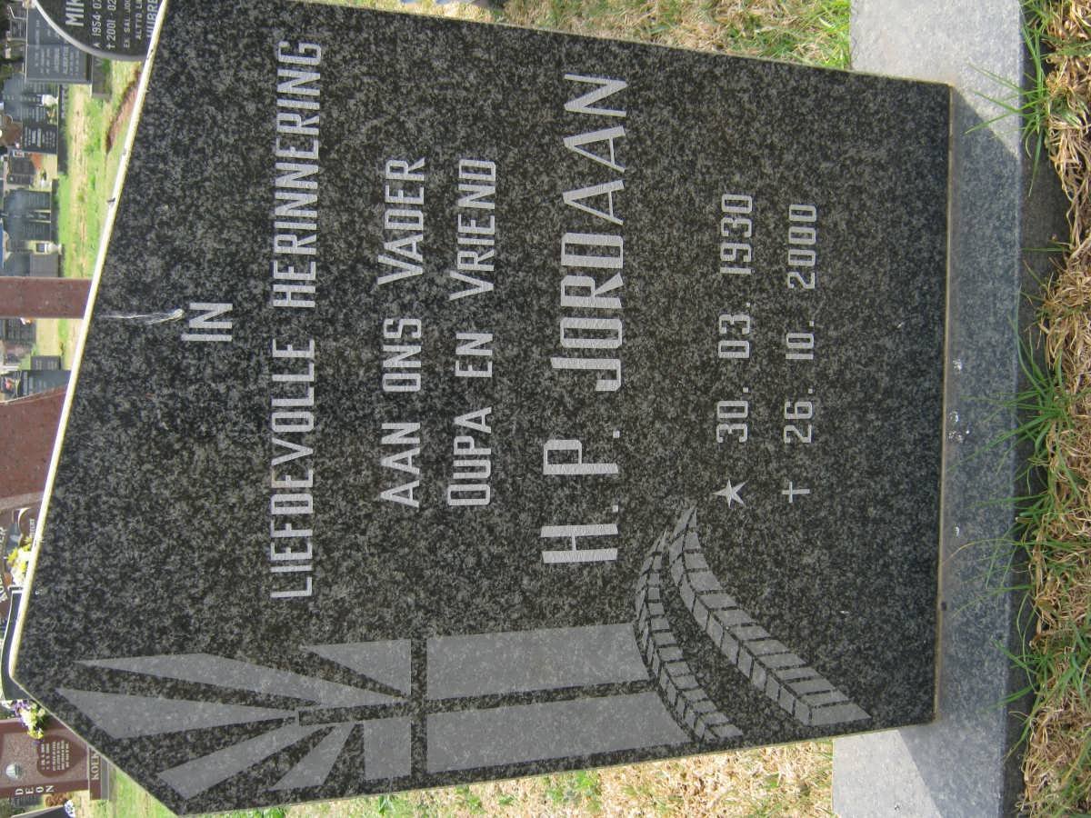 JORDAAN H.P. 1930-2000