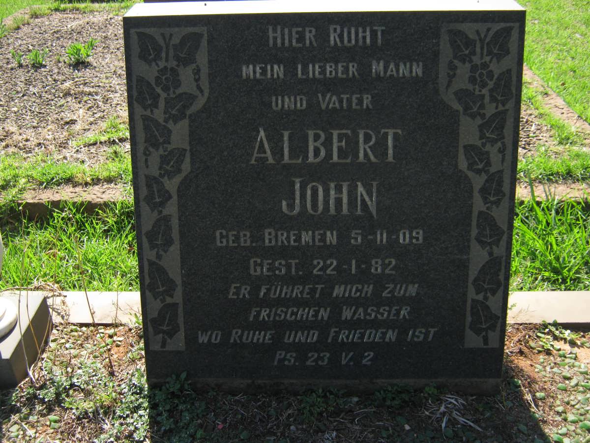 JOHN Albert 1909-1982