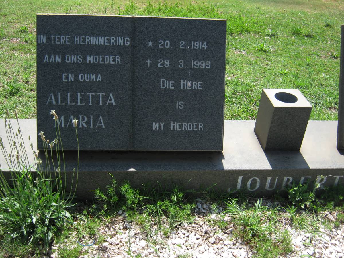 JOUBERT Alletta Maria 1914-1999