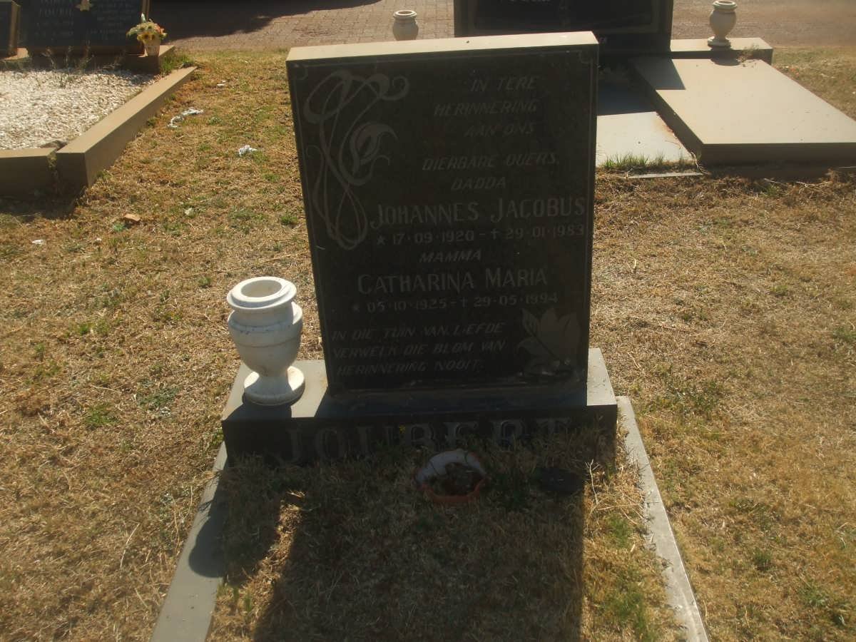 JOUBERT Johannes Jacobus 1920-1983 &amp; Catharina Maria 1925-1994