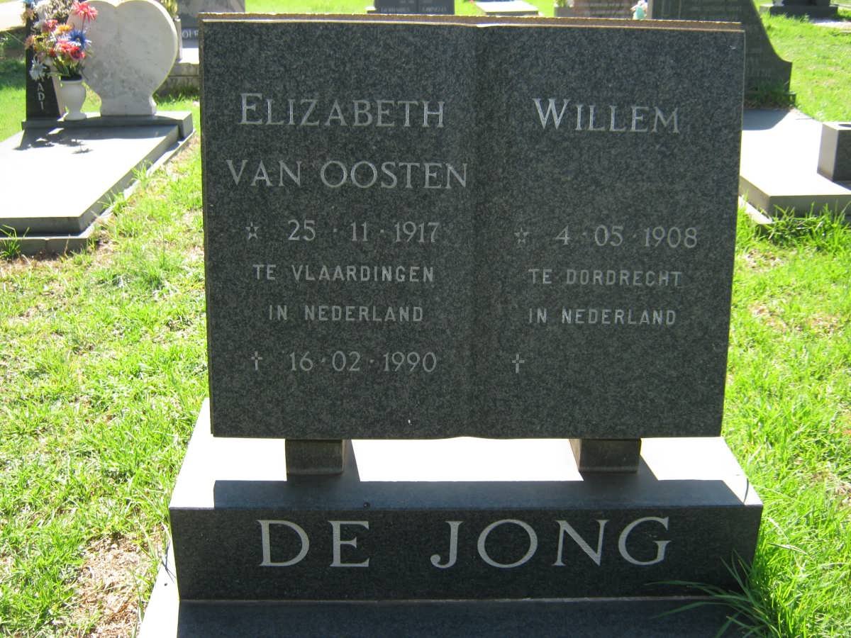 JONG Willem, de 1908- &amp; Elizabeth VAN OOSTEN 1917-1990
