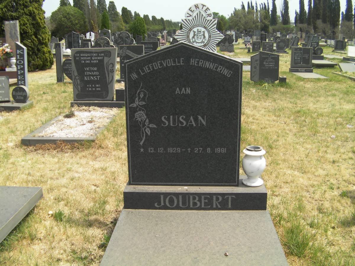 JOUBERT Susan 1928-1991
