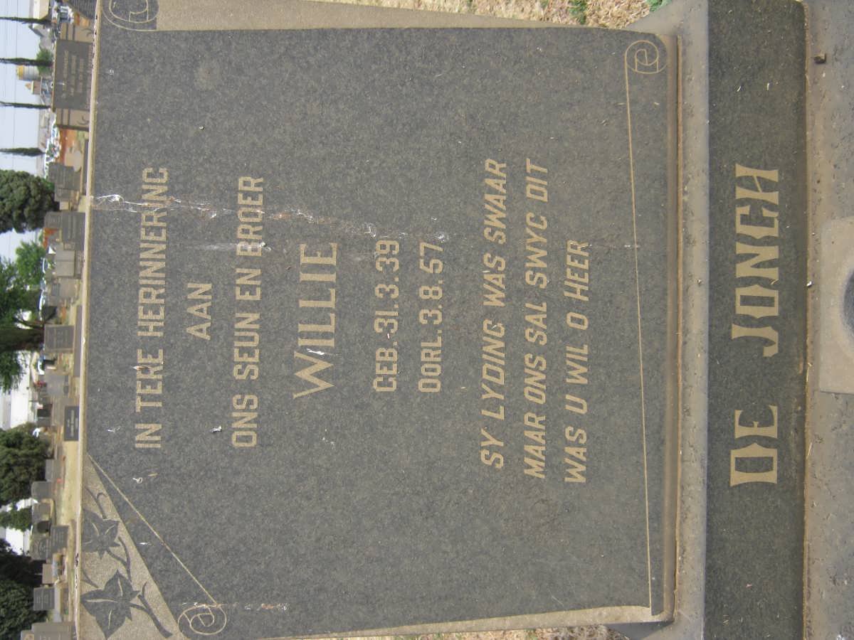 JONGH Willie, de 1939-1957