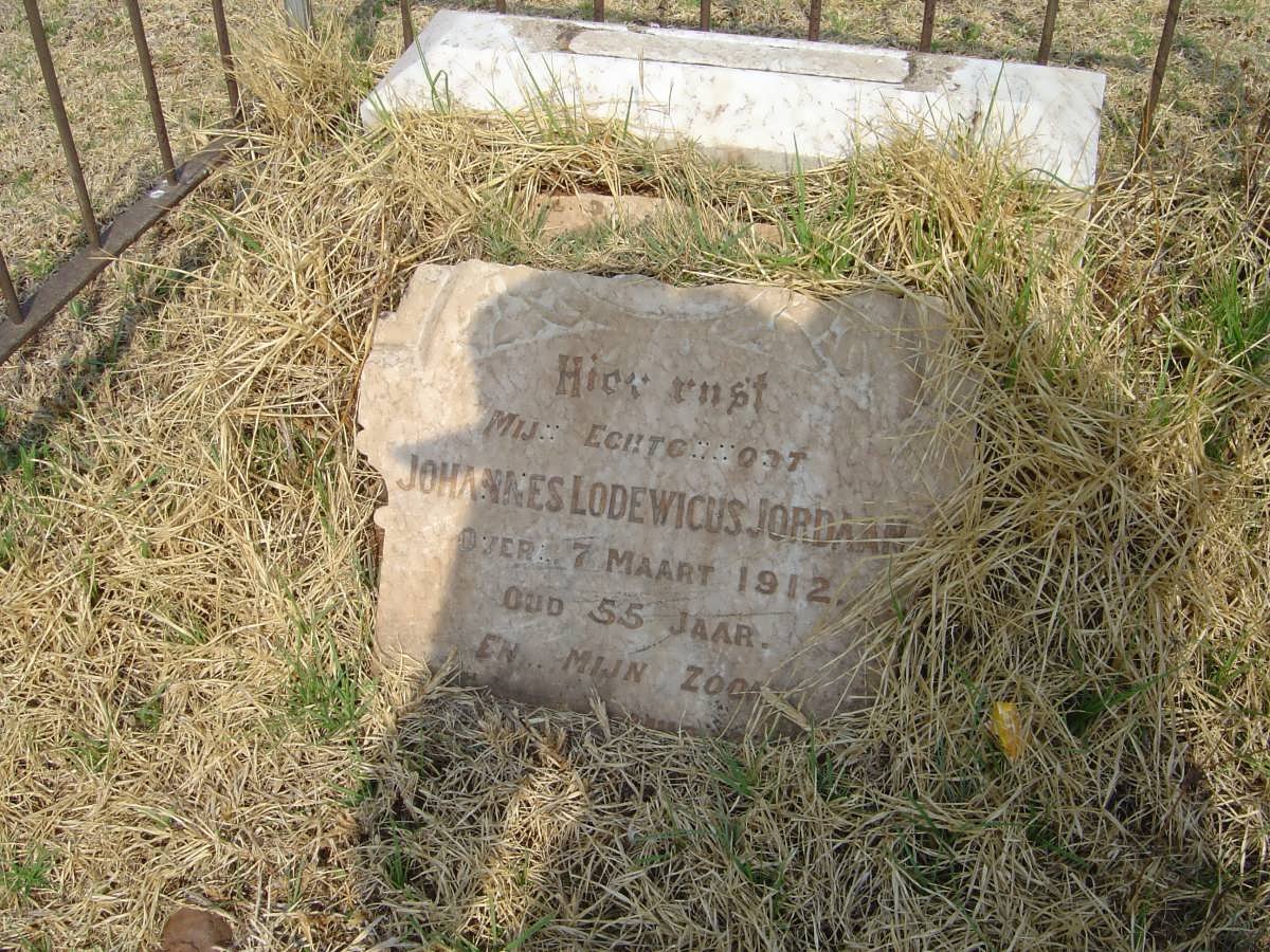 JORDAAN Johannes Lodewicus -1912 :: JORDAAN ?