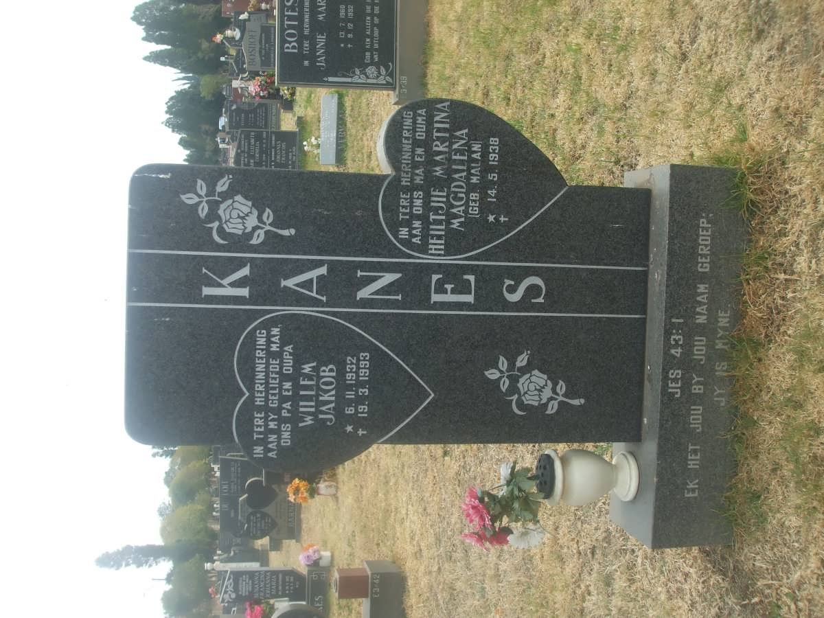 KANES Willem Jacobus 1932-1993