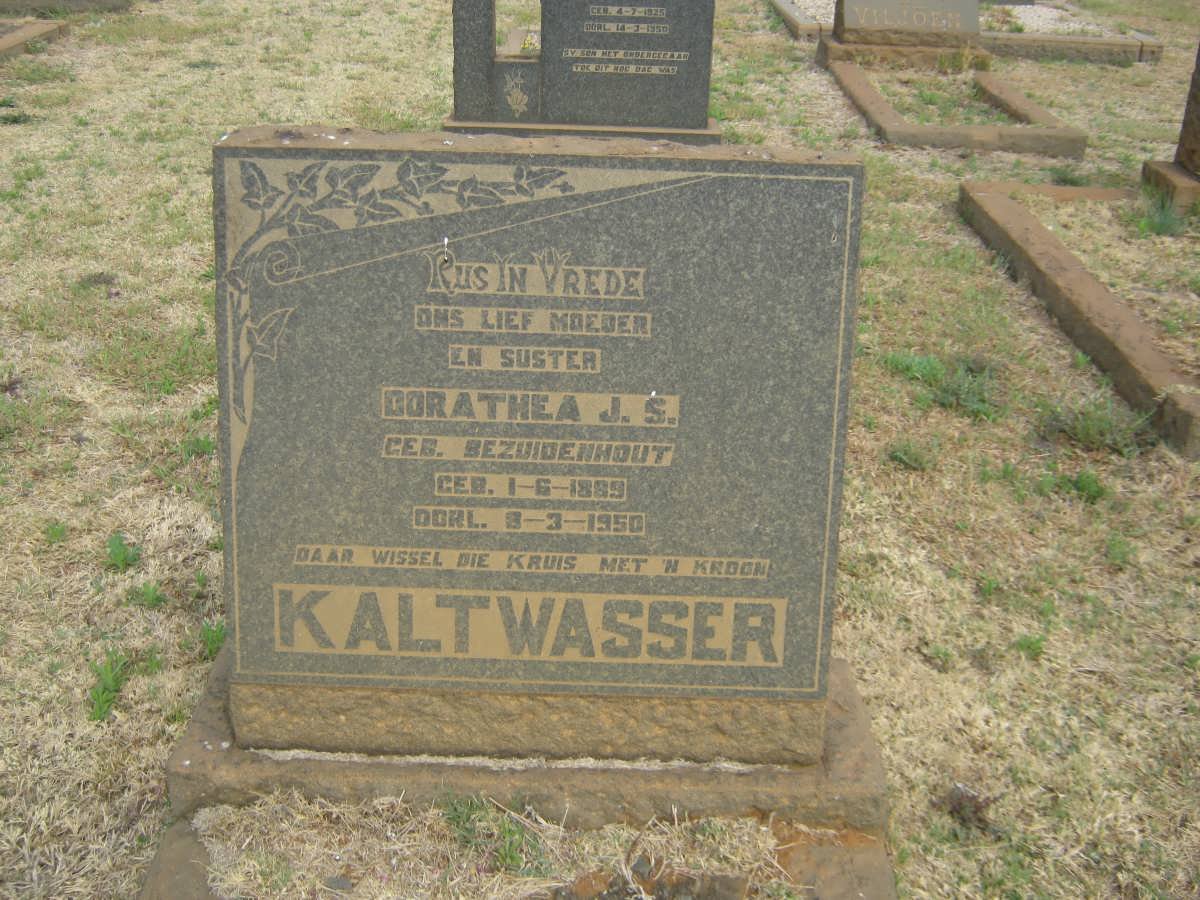 KALTWASSER Dorathea J.S. nee BEZUIDENHOUT 1889-1950