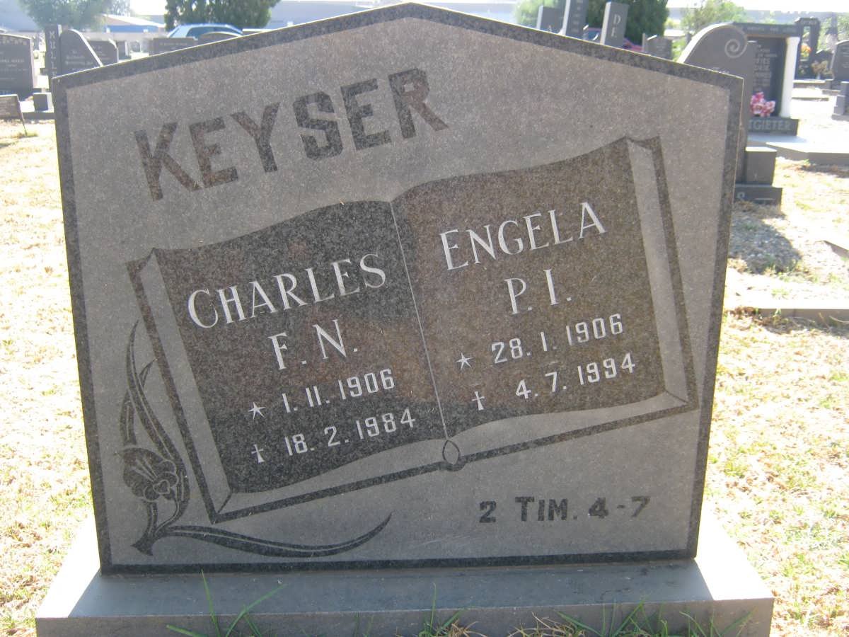 KEYSER Charles F.N. 1906-1984 &amp; Engela P.I. 1906-1994