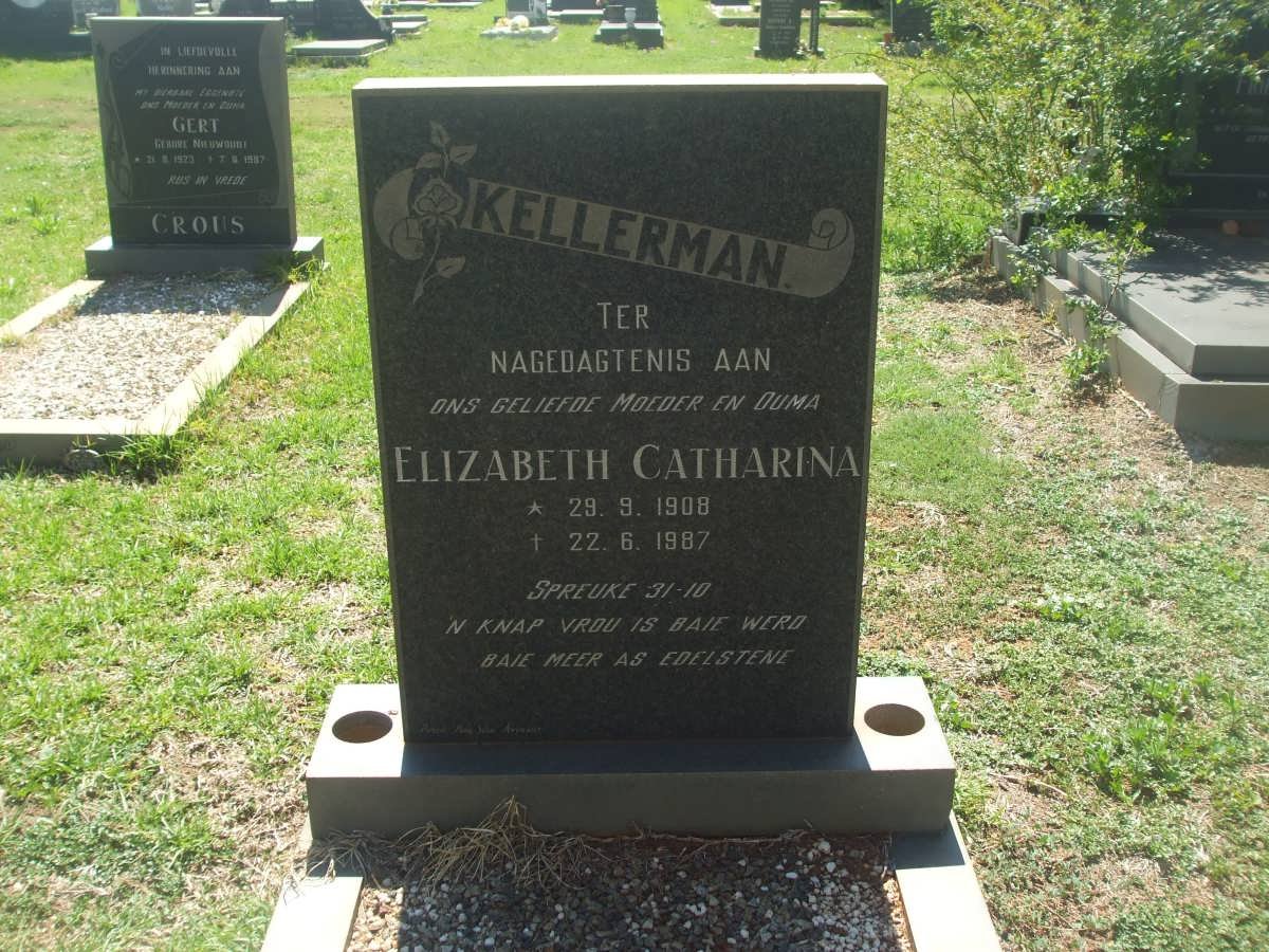 KELLERMAN Elizabeth Catharina 1908-1987
