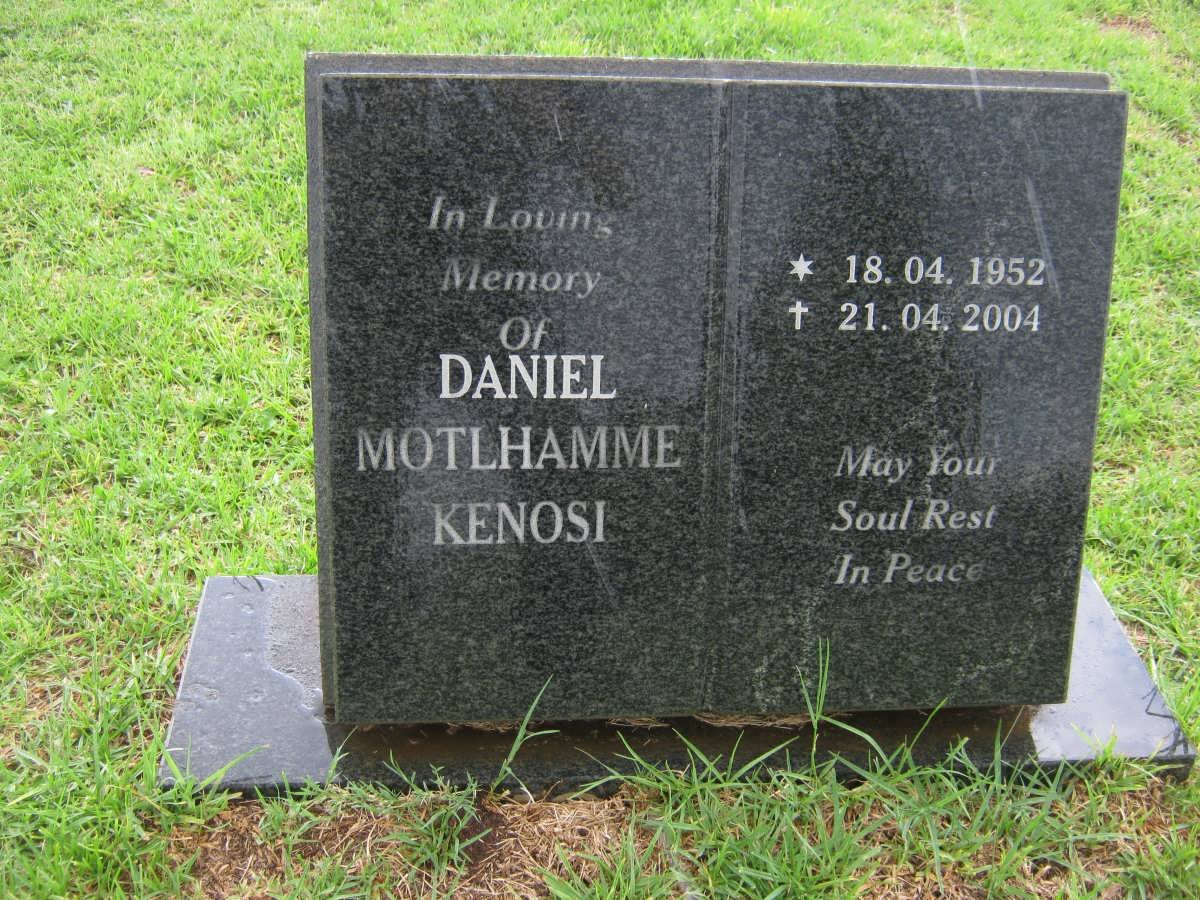 KENOSI Daniel Motlhamme 1952-2004