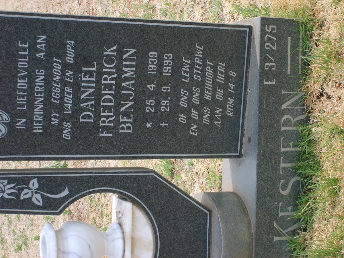 KESTERN Daniël Frederick Benjamin 1939-1993