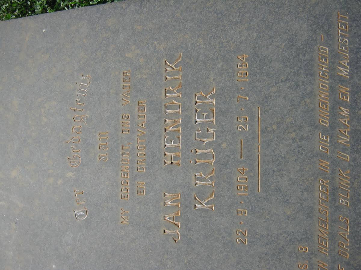 KRÜGER Jan Hendrik 1904-1964