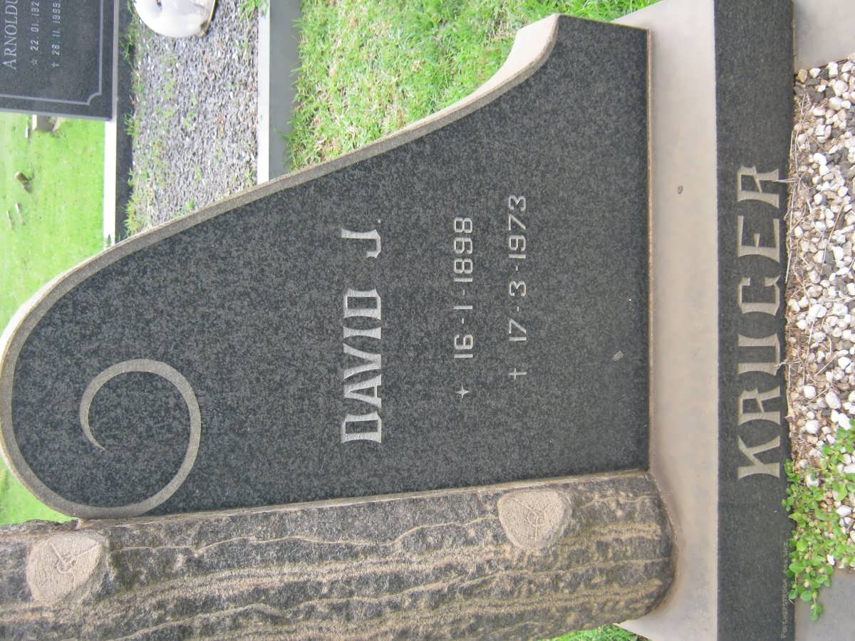 KRUGER David J. 1898-1973
