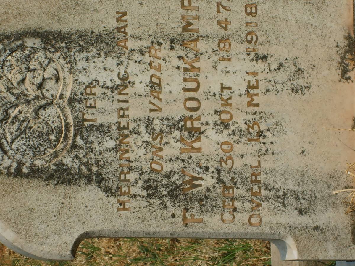 KROUKAMP F.W. 1847-1918