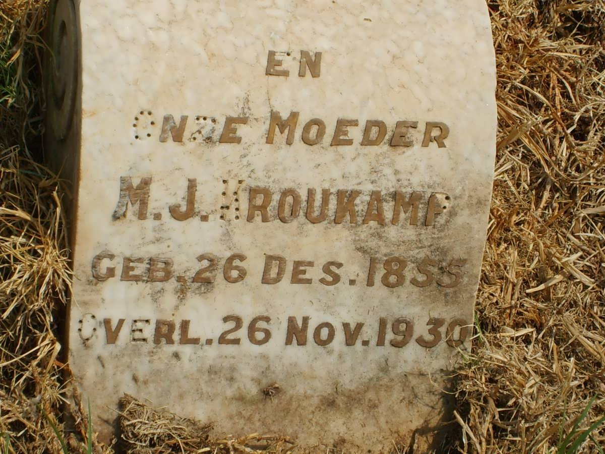 KROUKAMP M.J. 1855-1930