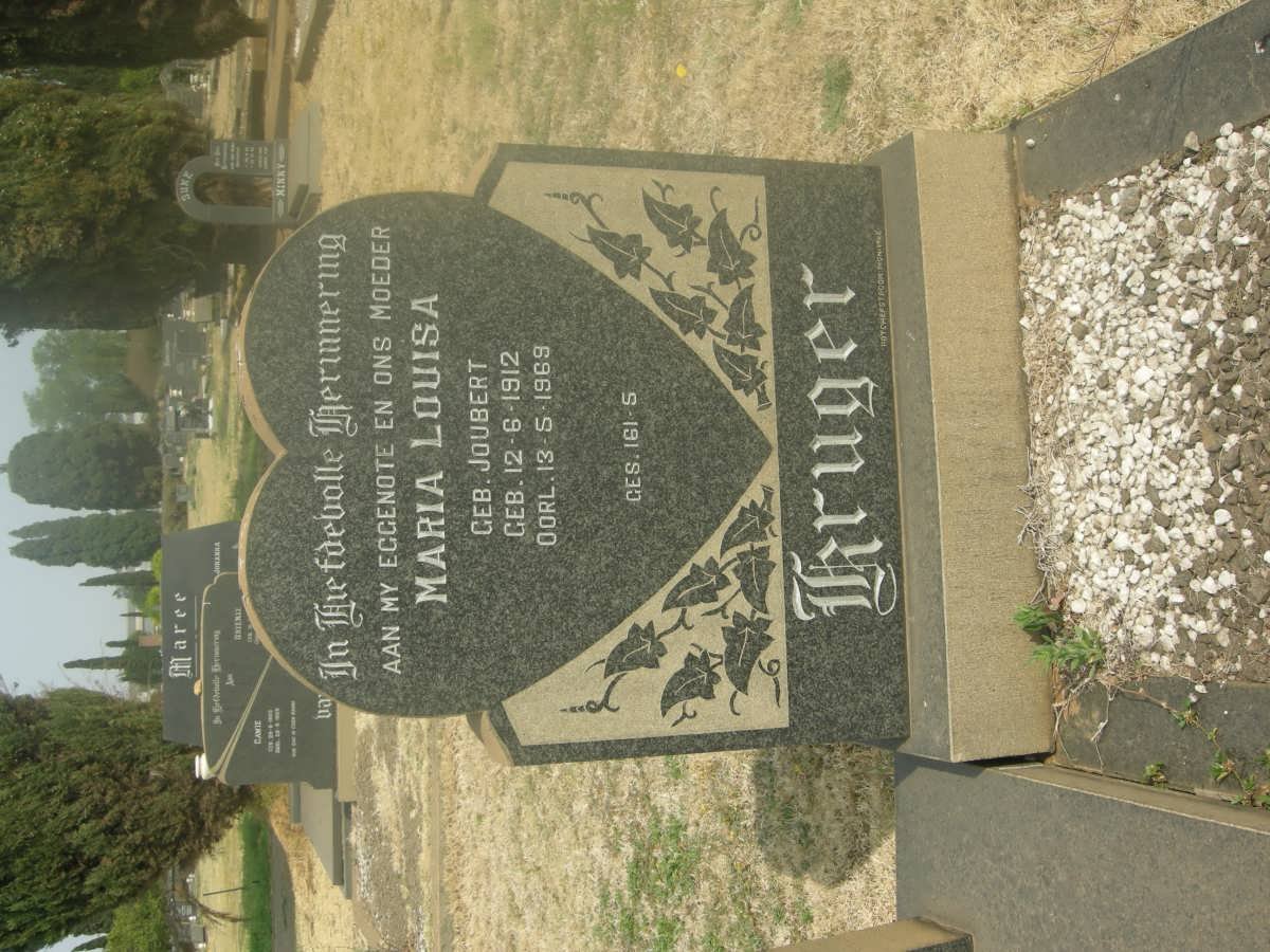 KRUGER Maria Louisa nee JOUBERT 1912-1969
