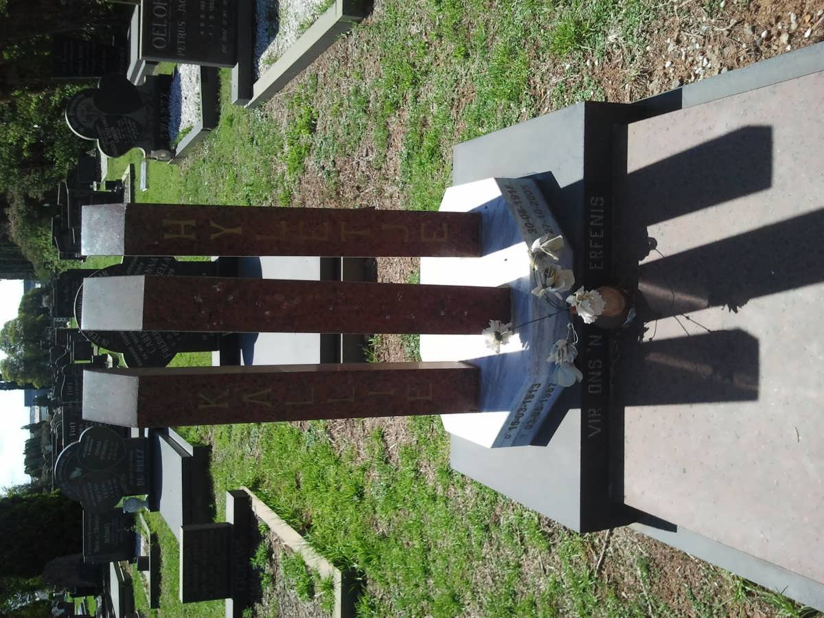 KRIEL Kallie 1913-1987 &amp; Hyletje 1918-2005