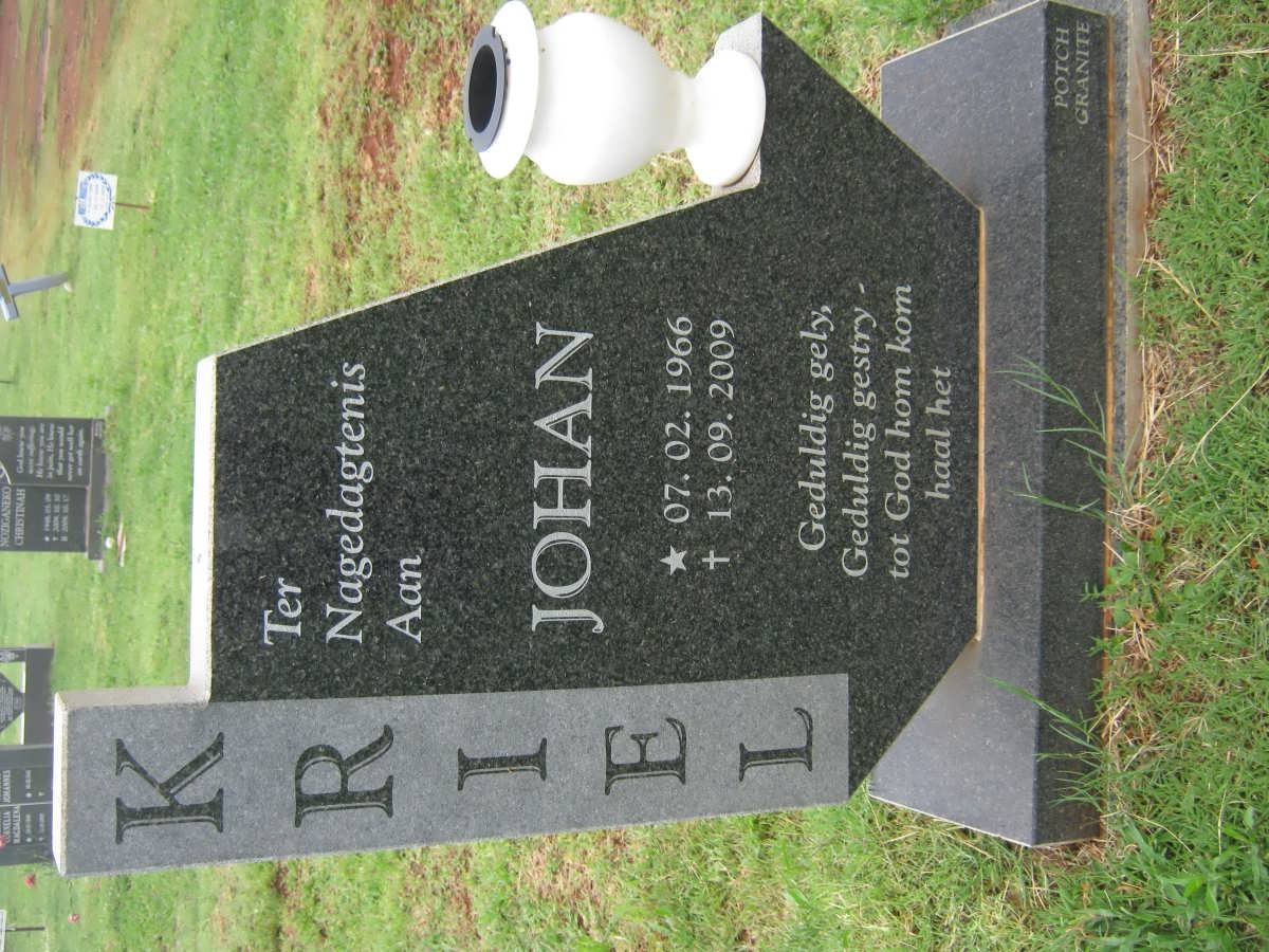 KRIEL Johan 1966-2009