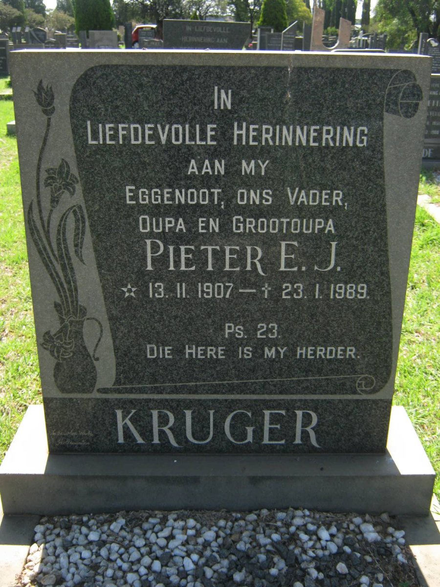 KRUGER Pieter E.J. 1907-1989