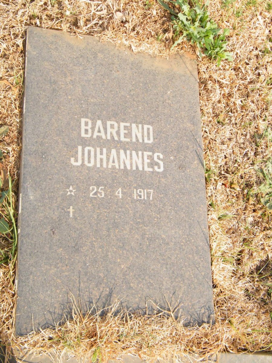 KRUGER Barend Johannes 1917-