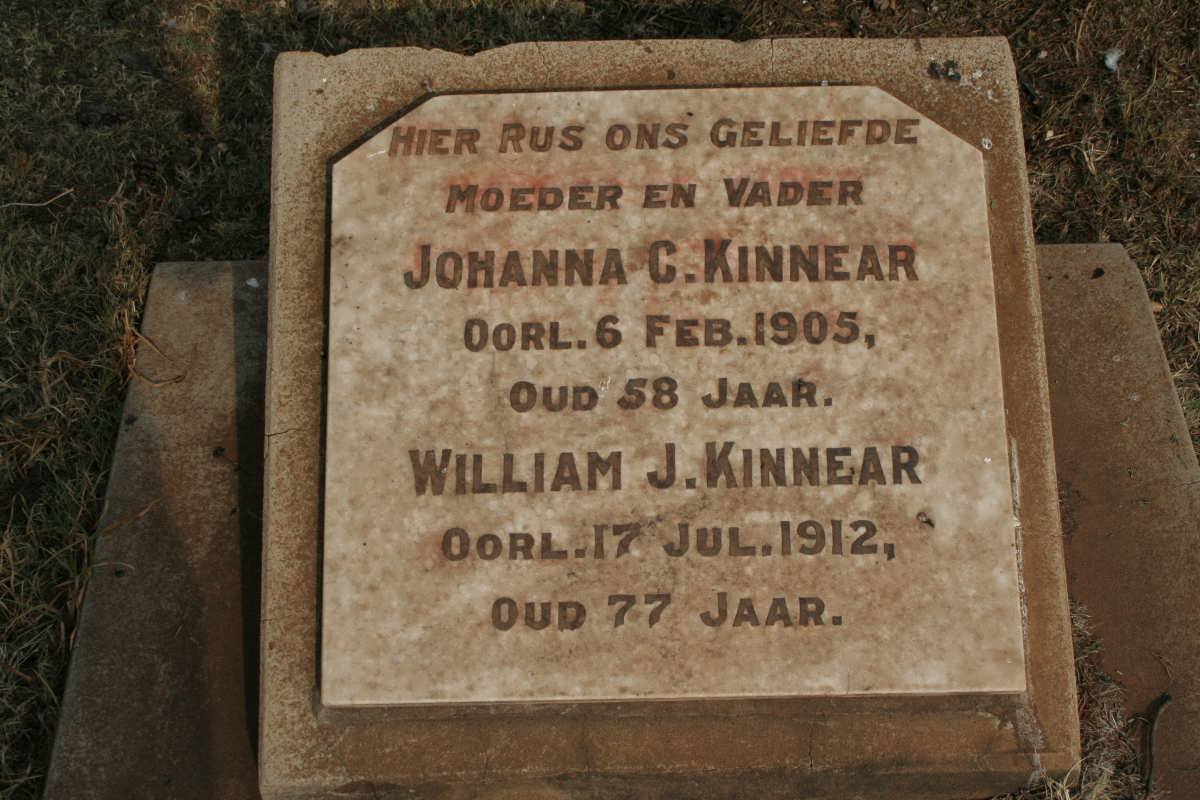 KINNEAR William J. -1912 &amp; Johanna C. -1905