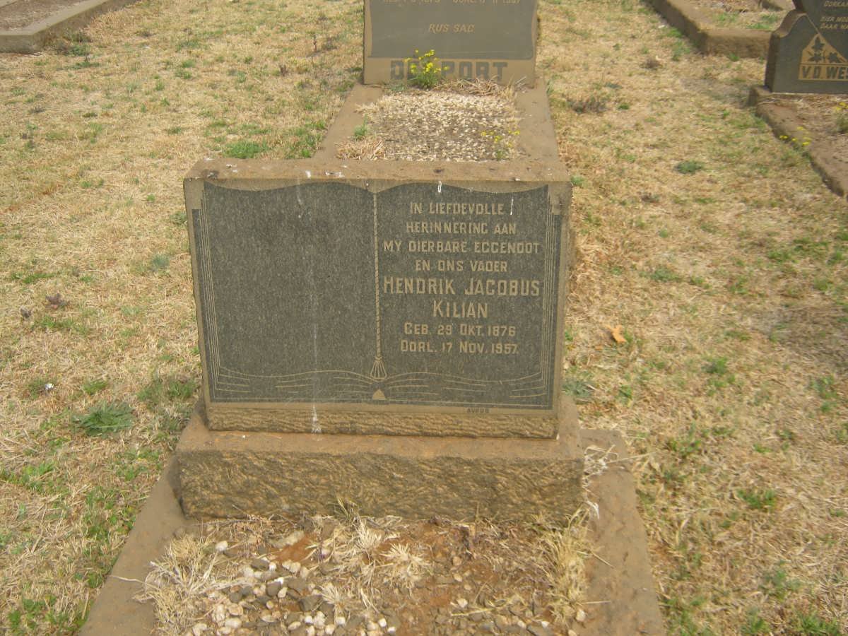 KILIAN Hendrik Jacobus 1876-1957