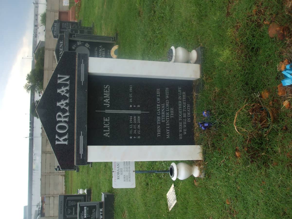 KORAAN James 1943- &amp; Alice 1944-2008
