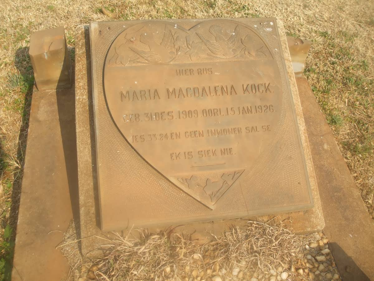 KOCK Maria Magdalena 1909-1926