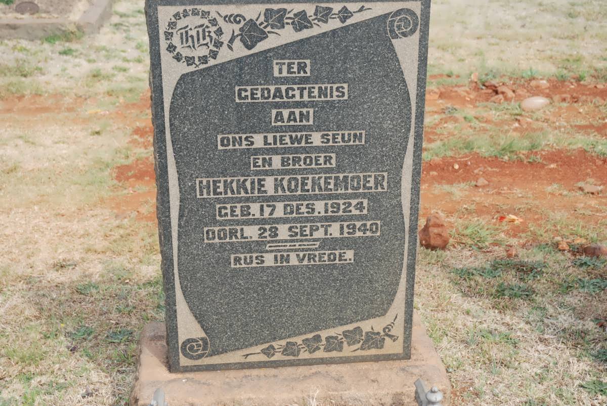 KOEKEMOER Hekkie 1924-1940