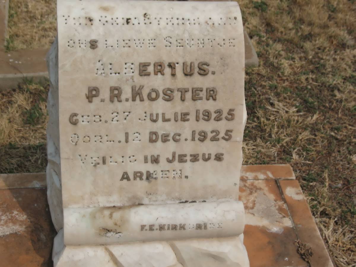 KOSTER Albertus P.R. 1925-1925