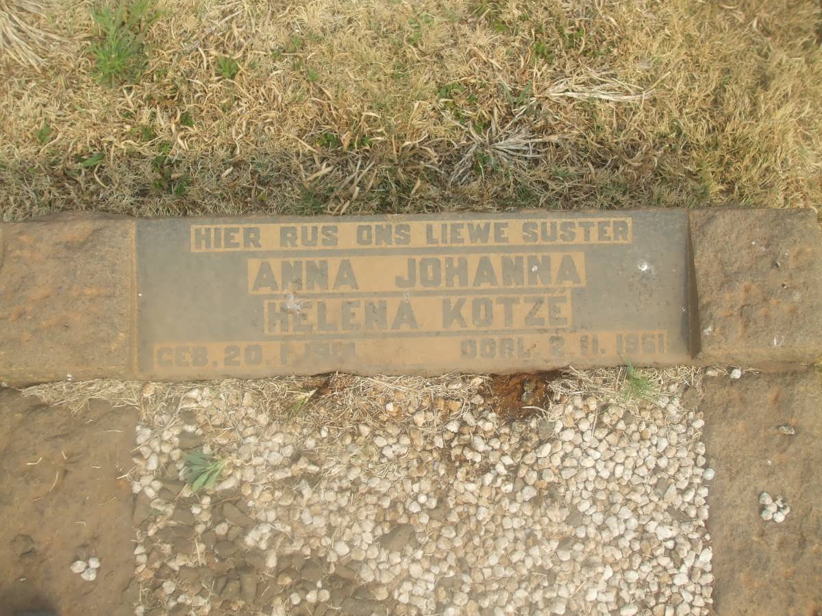 KOTZÉ Anna Johanna Helena 1914-1961