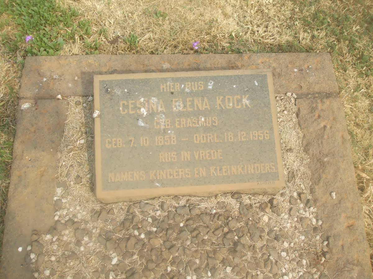 KOCK Gesina Elena nee ERASMUS 1858-1956