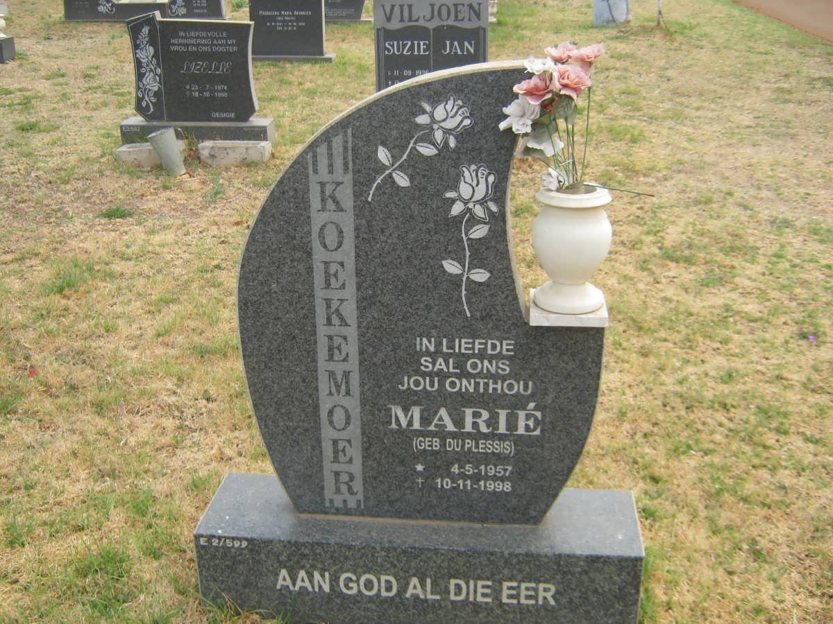 KOEKEMOER Marié nee DU PLESSIS 1957-1998