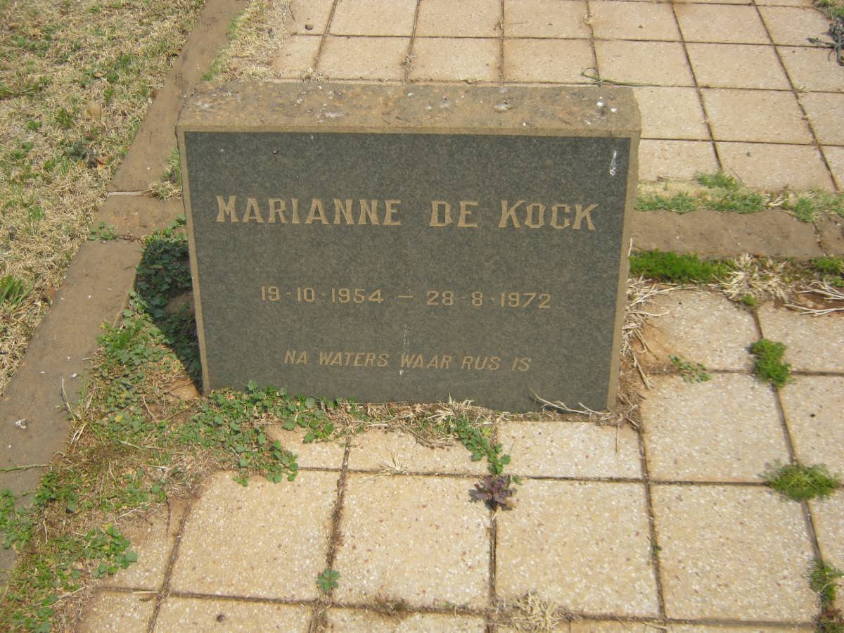 KOCK Marianne, de 1954-1972