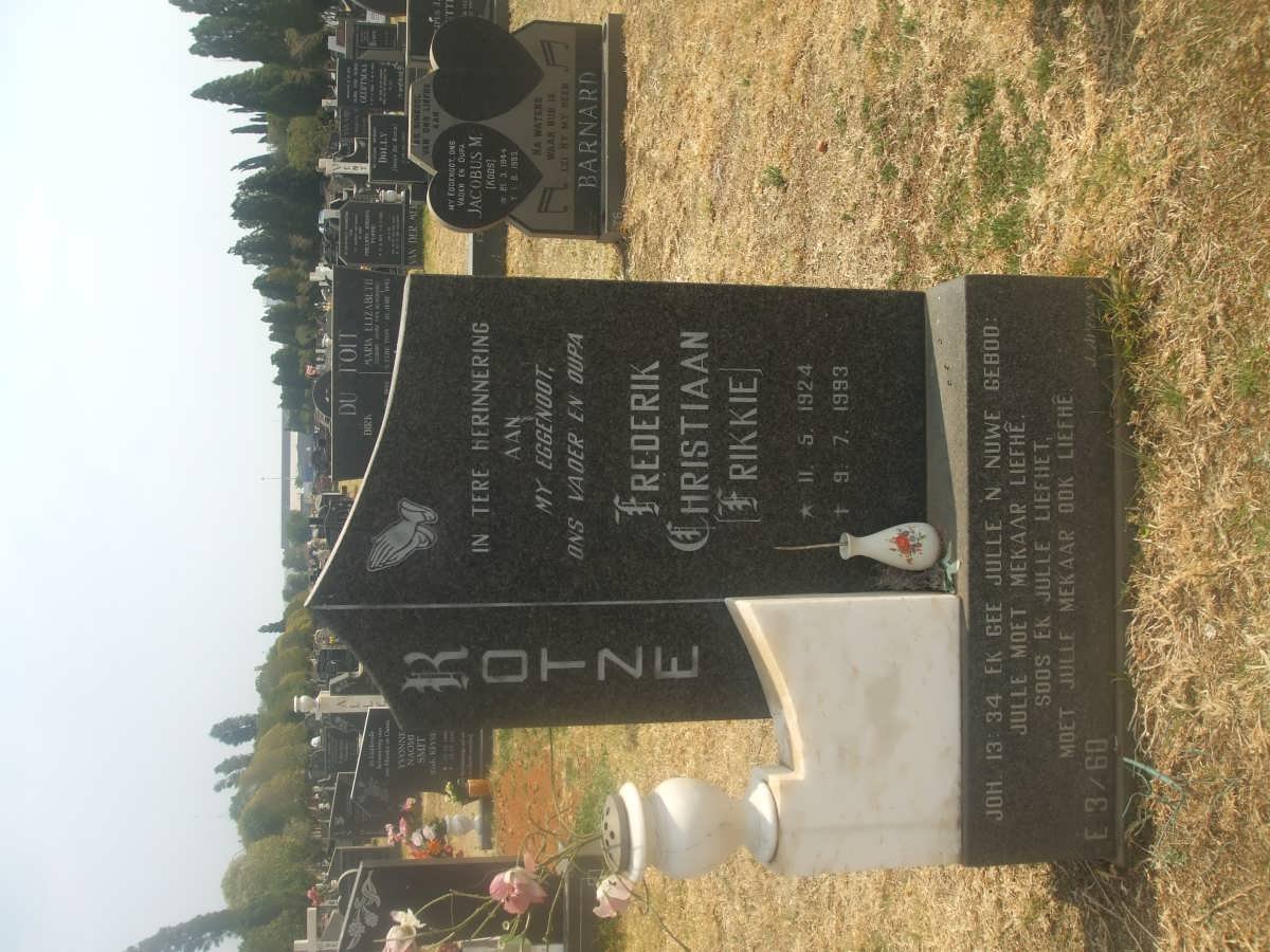 KOTZE Frederik Christiaan 1924-1993