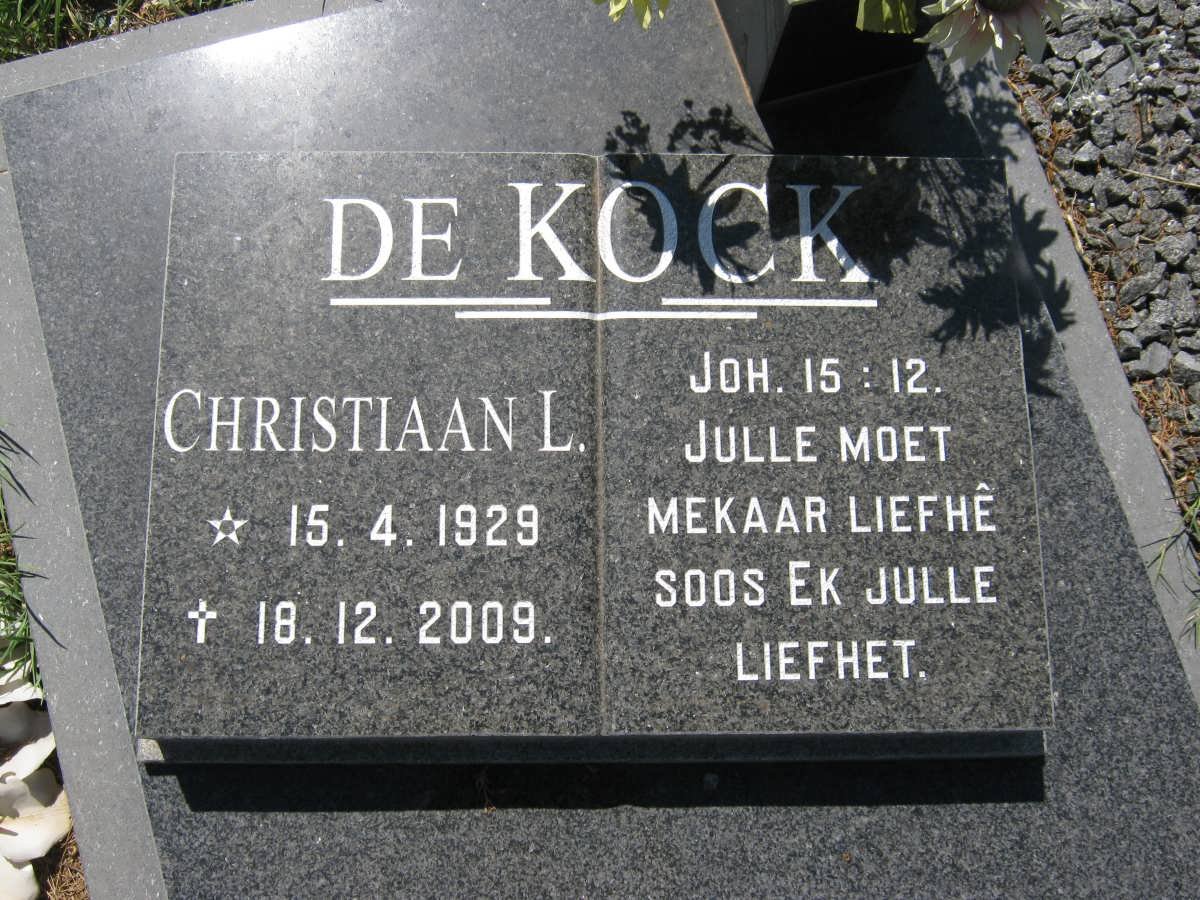 KOCK Christiaan L., de 1929-2009