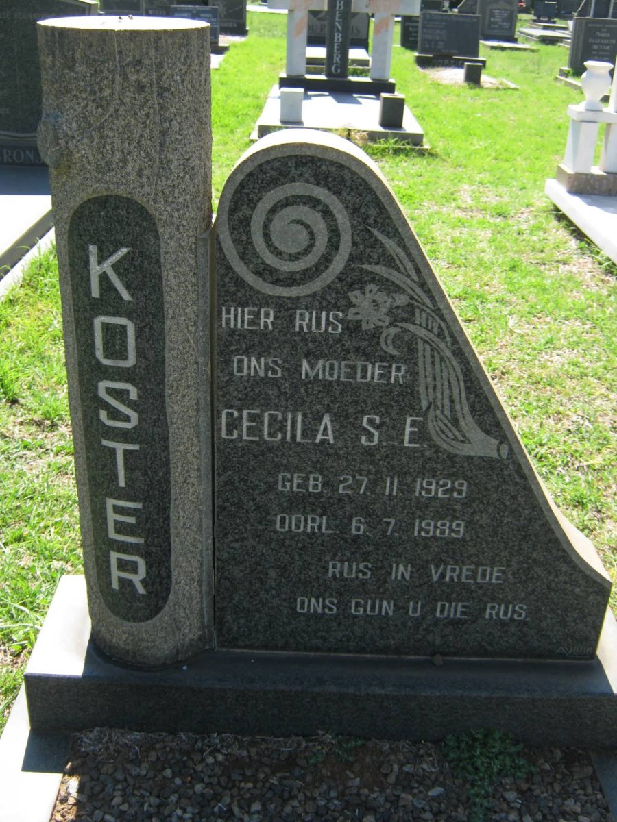 KOSTER Cecila S.E. 1929-1989