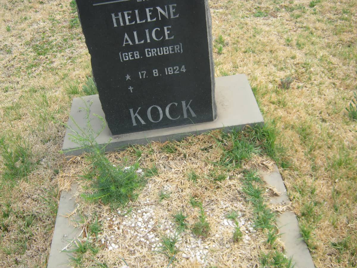 KOCK Helene Alice nee GRUBER 1924-