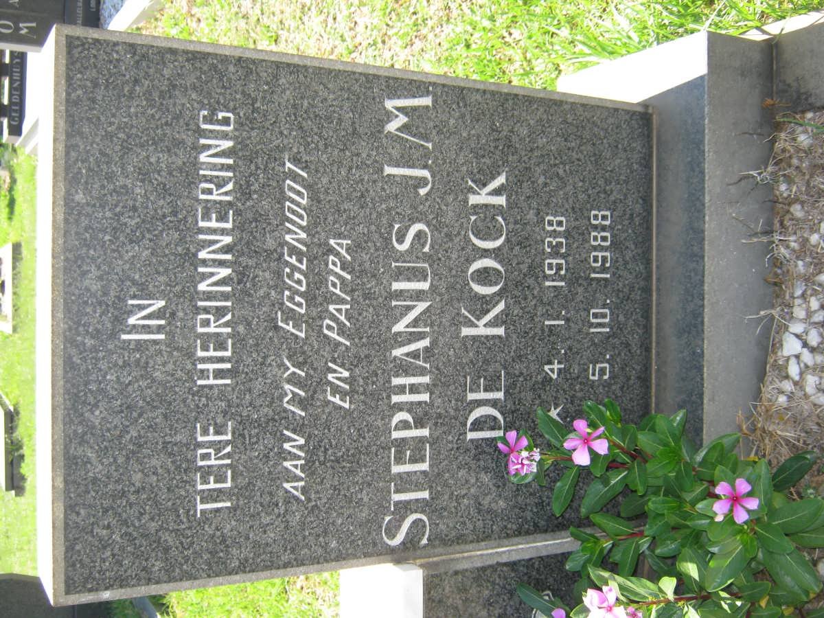 KOCK Stephanus J.M., de 1938-1988