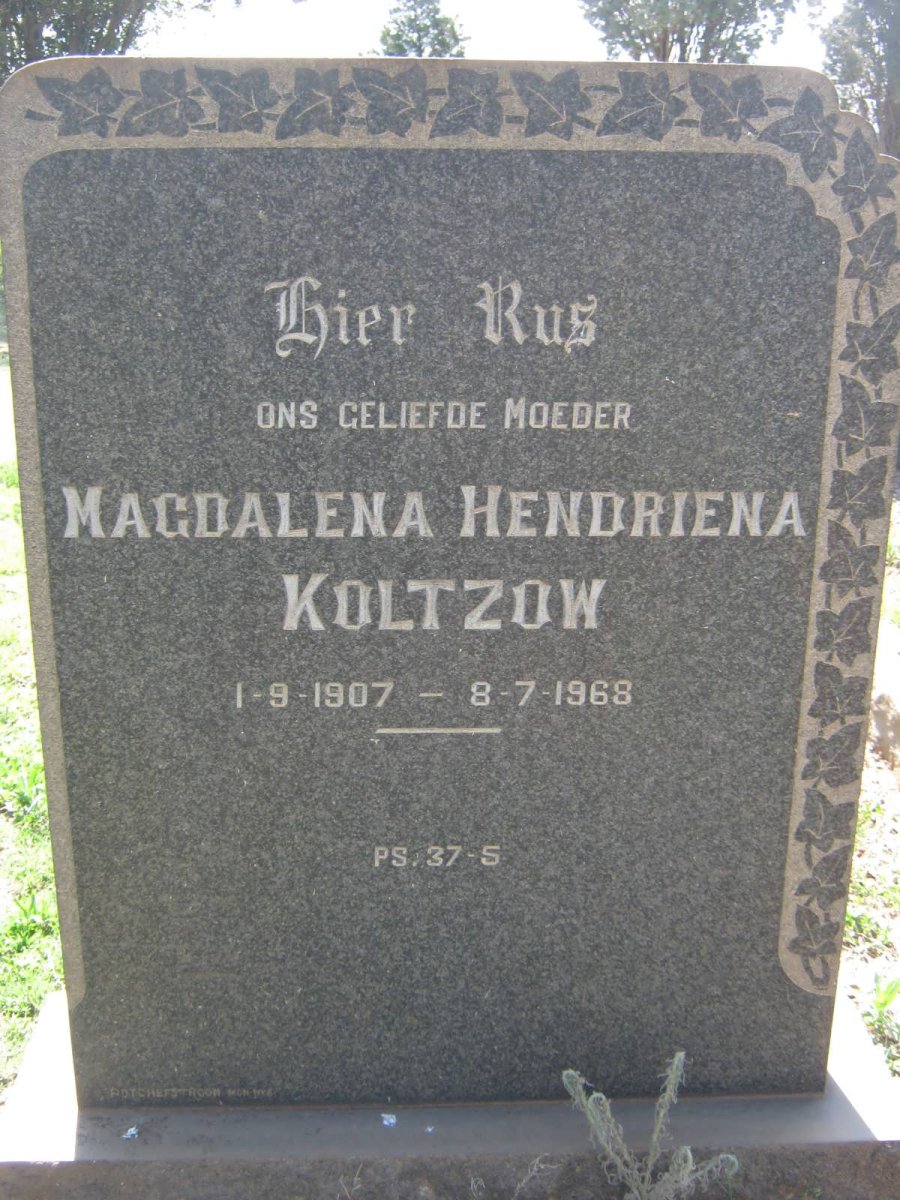 KOLTZOW Magdalena Hendriena 1907-1968