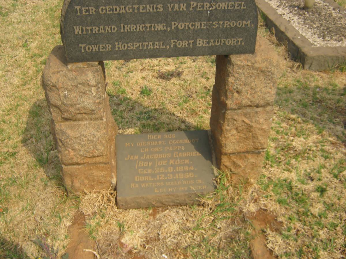 KOCK Jan Jacobus Gabriel, de 1894-1956