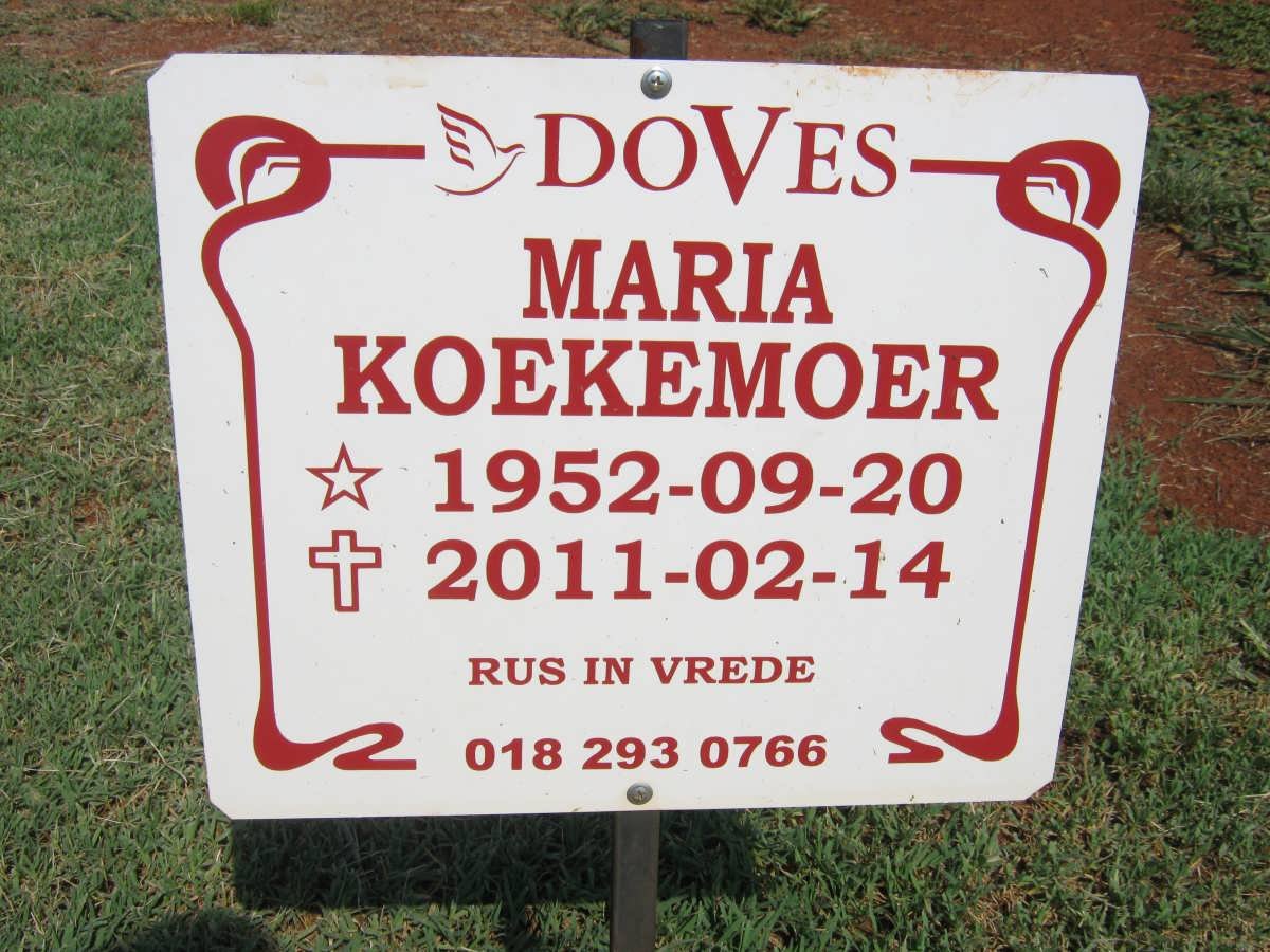 KOEKEMOER Maria 1952-2011