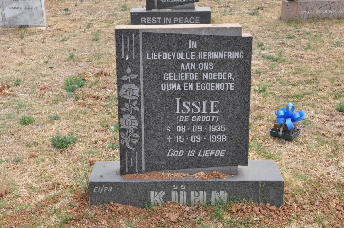 KÜHN Issie nee DE GROOT 1935-1998