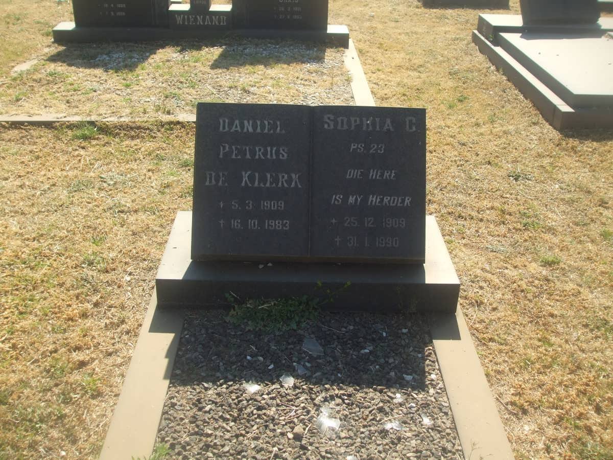 KLERK Daniel Petrus, de 1909-1983 &amp; Sophia C. 1909-1990