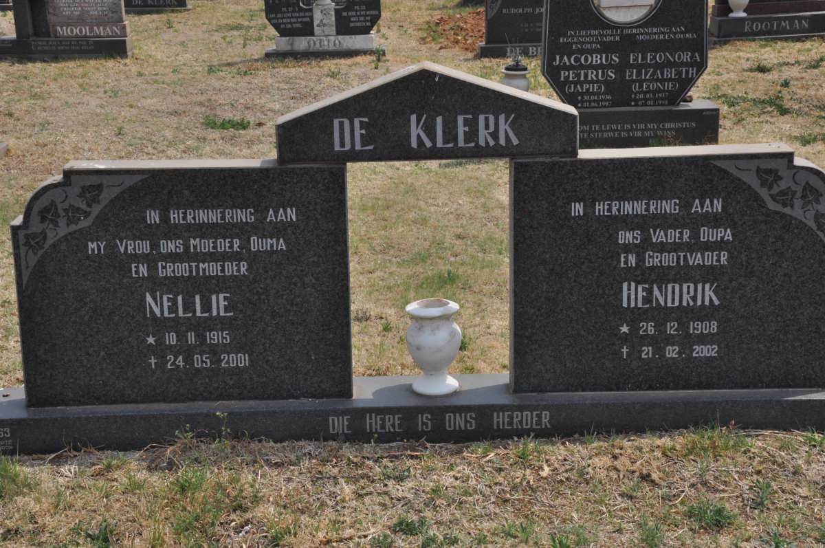 KLERK Hendrik, de 1908-2002 &amp; Nellie 1915-2001
