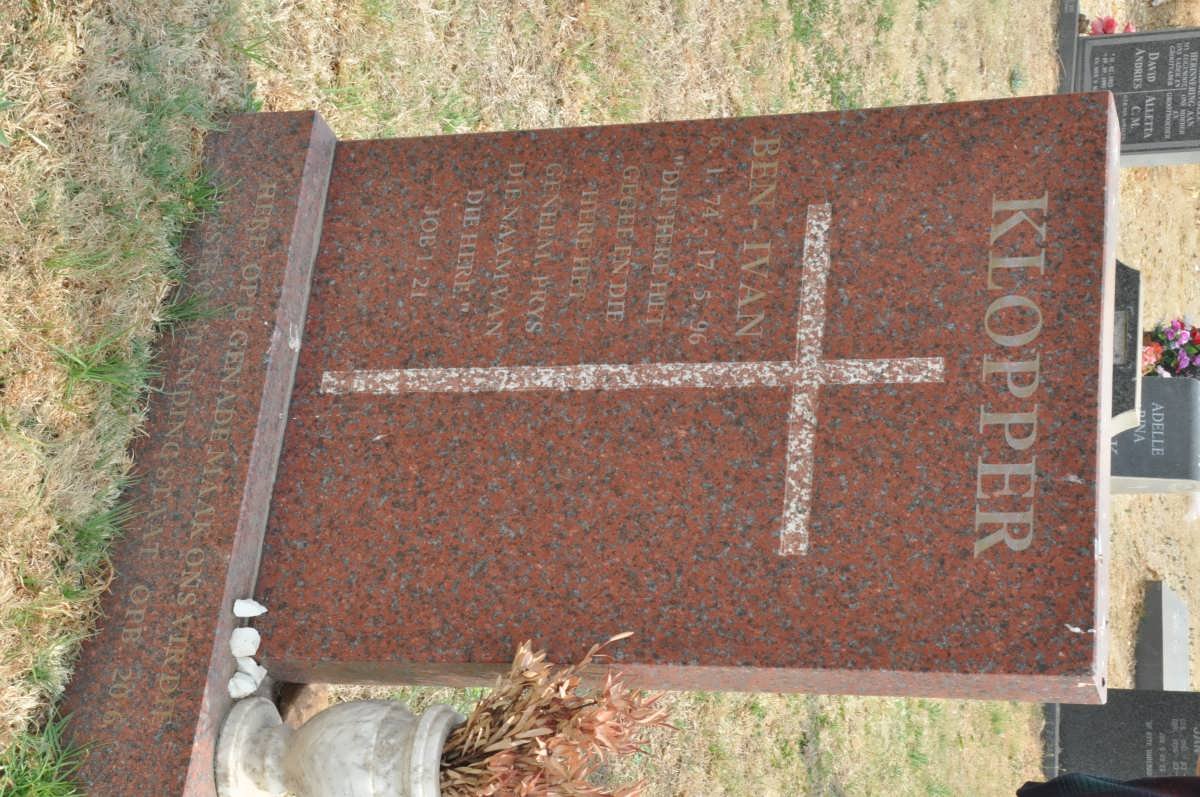 KLOPPER Ben-Ivan 1974-1996