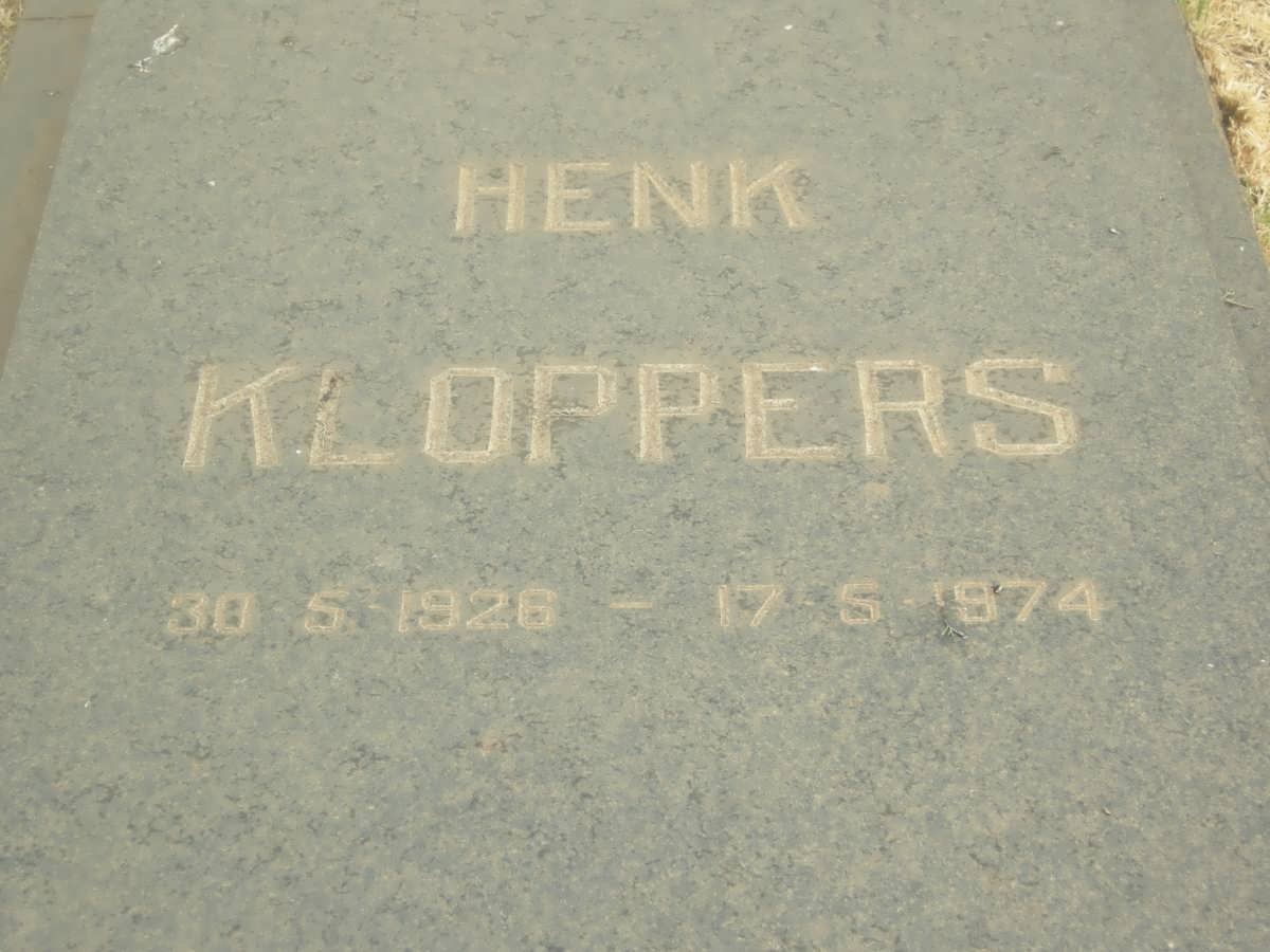 KLOPPERS Henk 1926-1974