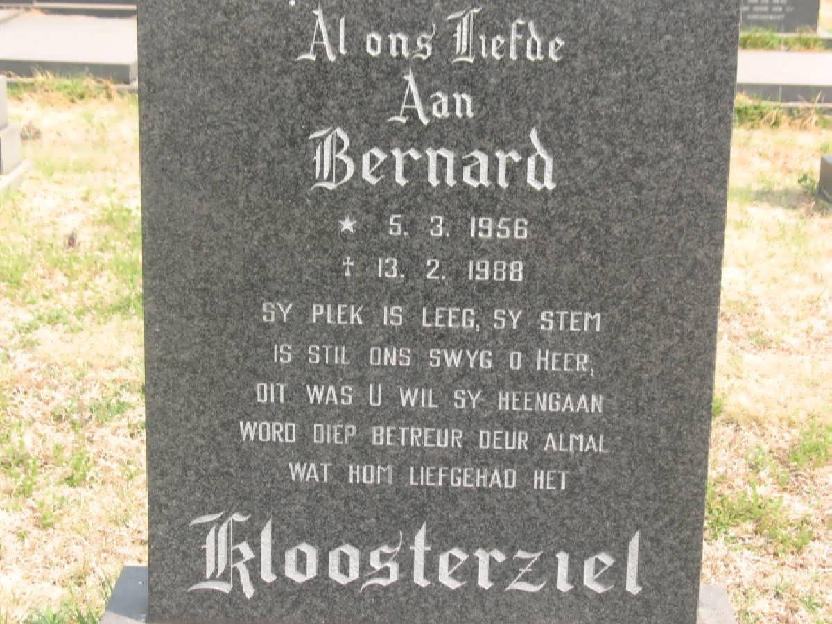 KLOOSTERZIEL Bernard 1956-1988